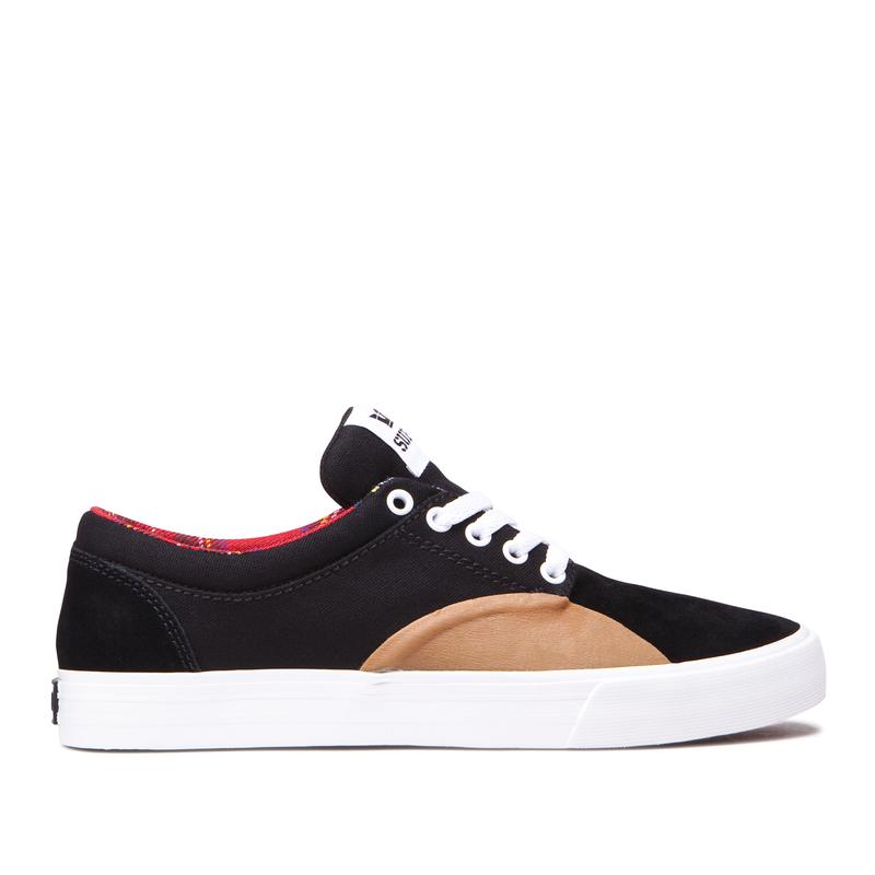 Zapatillas De Skate Supra Argentina Hombre - CHINO Negras / Marrones (SBNIH-4167)